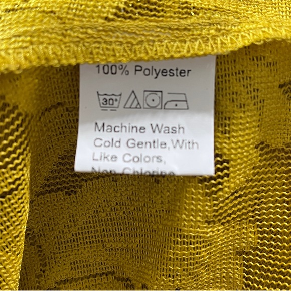 Shein Lace Button Front Puff Sleeve A-Line Dress - Picture 8 of 8